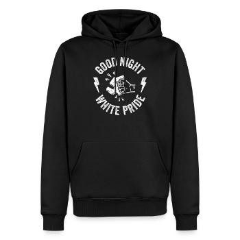 Good Night white - Männer Premium Bio Hoodie - Schwarz - Vorne - Nico (187cm)