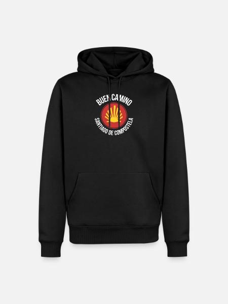 Jakobsweg Buen Camino - Männer Premium Bio Hoodie - Schwarz
