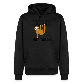 Funny Sloth Quotes - Männer Premium Bio Hoodie - Schwarz - Vorne - Nico (187cm)