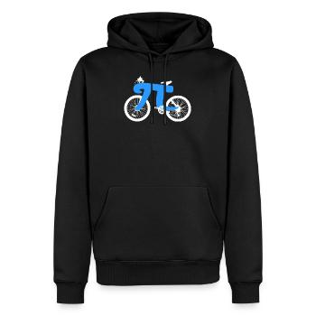 Pi Fahrrad Mathe - Männer Premium Bio Hoodie - Schwarz - Vorne - Nico (187cm)