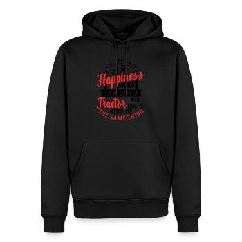 Farmer Happiness Buy A Tractor - Männer Premium Bio Hoodie - Schwarz - Vorne - Nico (187cm)