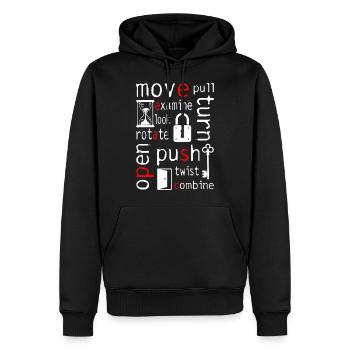 escape room 13 gift escape adventure game - Men’s Premium Organic Hoodie - black - Front - Nico (187cm)