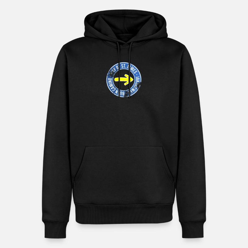 Pèlerinages à Saint-Jacques-de-Compostelle - Sweat à capuche Premium bio Homme - noir