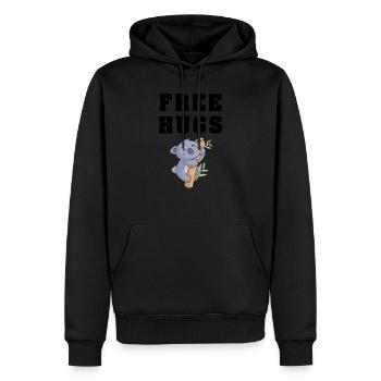 Free Hugs Cute Koala Fashion Design - Männer Premium Bio Hoodie - Schwarz - Vorne - Nico (187cm)