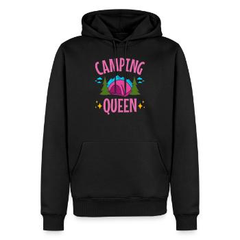 Camping Queen - Camping Grafik - Männer Premium Bio Hoodie - Schwarz - Vorne - Nico (187cm)