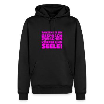 tanzen verbindet Körper und Seele - Männer Premium Bio Hoodie - Schwarz - Vorne - Nico (187cm)