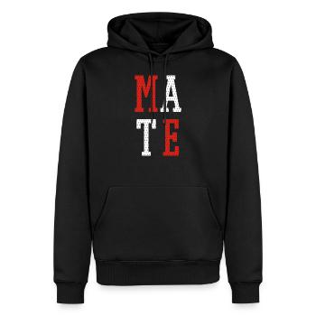 Soul Mate - Partnerlook 2 - Männer Premium Bio Hoodie - Schwarz - Vorne - Nico (187cm)