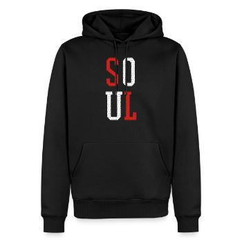 Soul Mate - Partnerlook 1 - Männer Premium Bio Hoodie - Schwarz - Vorne - Nico (187cm)