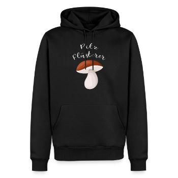 Pilz Flüsterer - Männer Premium Bio Hoodie - Schwarz - Vorne - Nico (187cm)