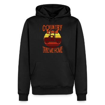 Country Roads Pickup Retro Trucker Geschenk - Männer Premium Bio Hoodie - Schwarz - Vorne - Nico (187cm)