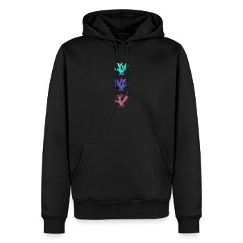 Bunte Korallen - Männer Premium Bio Hoodie - Schwarz - Vorne - Nico (187cm)