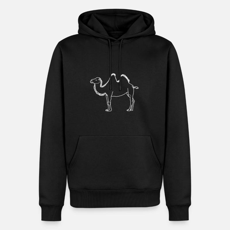 Kamel - Männer Premium Bio Hoodie - Schwarz