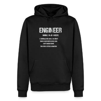 Ingenieur Zauberer Magier Geschenke für Ingenieure - Männer Premium Bio Hoodie - Schwarz - Vorne - Nico (187cm)