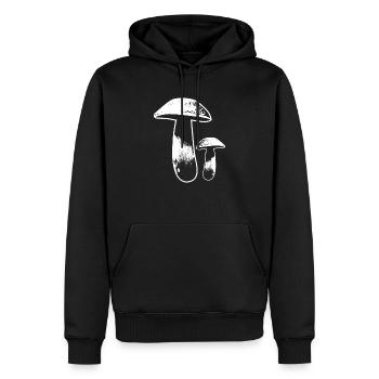 Steinpilze Pilze - Männer Premium Bio Hoodie - Schwarz - Vorne - Nico (187cm)