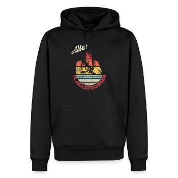Alter Katastrophe im Vintage Retro Style - Männer Premium Bio Hoodie - Schwarz - Vorne - Nico (187cm)