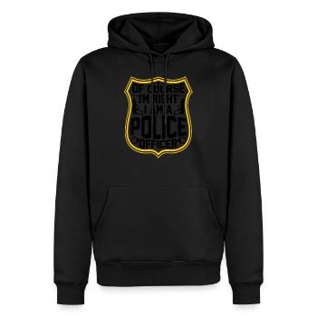 POLICE Officer Law Enforcement Cop - Männer Premium Bio Hoodie - Schwarz - Vorne - Nico (187cm)