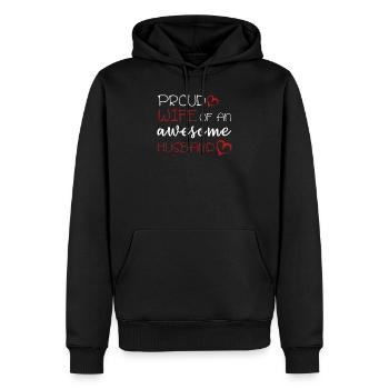 Femme fière maman génial idée cadeau mari - Sweat à capuche Premium bio Homme - noir - Devant - Nico (187cm)