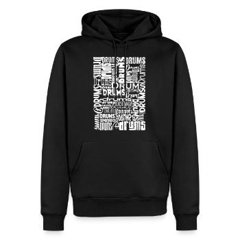 Drums Drums Percussion - Men’s Premium Organic Hoodie - black - Front - Nico (187cm)