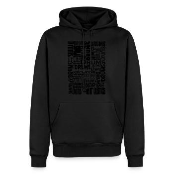 Drums Drums Percussion - Men’s Premium Organic Hoodie - black - Front - Nico (187cm)