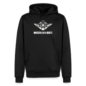 Meister du bist Meistertitel Handwerk Meisterbrief - Männer Premium Bio Hoodie - Schwarz - Vorne - Nico (187cm)
