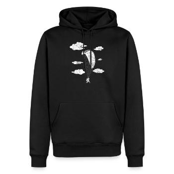 Parapente Parapente Pilote Cadeau - Sweat à capuche Premium bio Homme - noir - Devant - Nico (187cm)