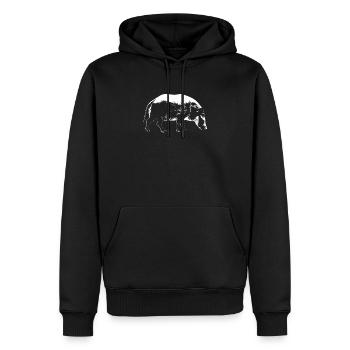 Sanglier Sanglier - Sweat à capuche Premium bio Homme - noir - Devant - Nico (187cm)
