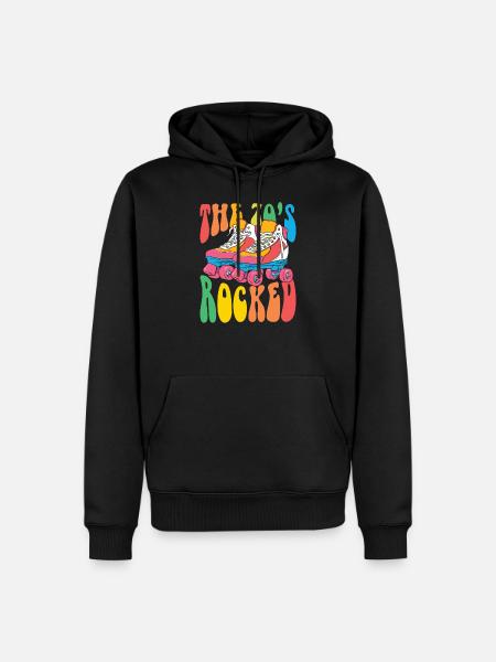 Costume des années 70 des années 70 des années 70 - Sweat à capuche Premium bio Homme - noir
