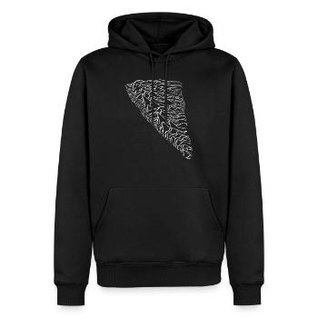 joie pizza - Sweat à capuche Premium bio Homme - noir - Devant - Nico (187cm)
