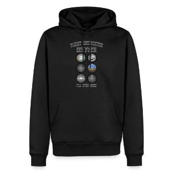 FLIGHT INSTRUCTOR SIXPACK Geschenk Für Fluglehrer - Männer Premium Bio Hoodie - Schwarz - Vorne - Nico (187cm)
