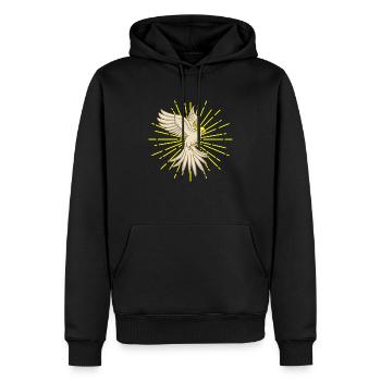 NYMPHENSTTICH IM FLUG Vogel Geschenk - Männer Premium Bio Hoodie - Schwarz - Vorne - Nico (187cm)