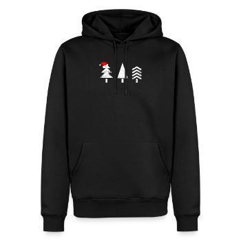 Tannenbaum Weihnachtsmann Weihnachtsbaum Baum - Männer Premium Bio Hoodie - Schwarz - Vorne - Nico (187cm)