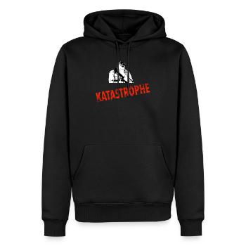 Katastrophe - Männer Premium Bio Hoodie - Schwarz - Vorne - Nico (187cm)