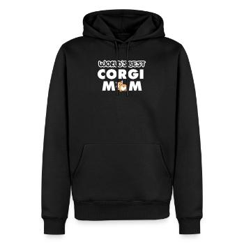World's Best Corgi Mom - Women, Girls - Men’s Premium Organic Hoodie - black - Front - Nico (187cm)