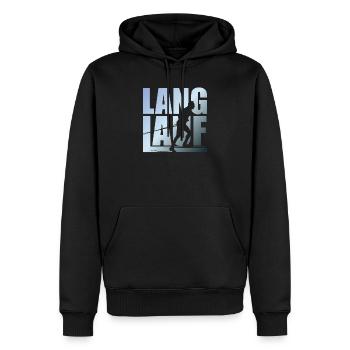 Skilanglauf Langläufer - Männer Premium Bio Hoodie - Schwarz - Vorne - Nico (187cm)