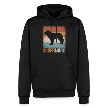 Saint Bernard St Bernard chien de race suisse - Sweat à capuche Premium bio Homme - noir - Devant - Nico (187cm)