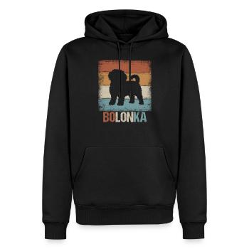 Bolonka Zwetna cadeau chien - Sweat à capuche Premium bio Homme - noir - Devant - Nico (187cm)