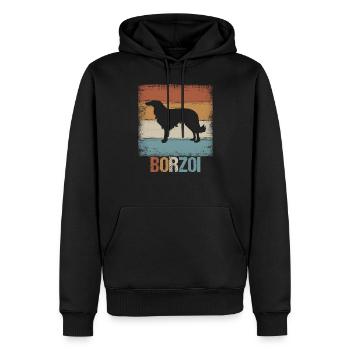 Barsoi Borzoi Russischer Windhund Geschenk - Männer Premium Bio Hoodie - Schwarz - Vorne - Nico (187cm)