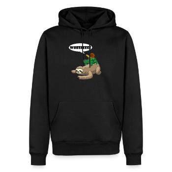 Faultier Schildkröte Schnecke Lustiges Faultier Süßes Faultier Liebhaber - Männer Premium Bio Hoodie - Schwarz - Vorne - Nico (187cm)