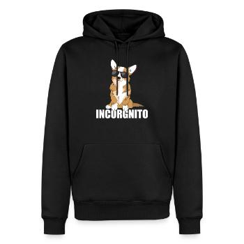 Vintage Incorgnito Funny Shirt Liebhaber Corgi - Männer Premium Bio Hoodie - Schwarz - Vorne - Nico (187cm)