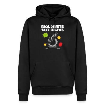 Les biologistes prennent des cellules de biologie de biologiste Cellfies - Sweat à capuche Premium bio Homme - noir - Devant - Nico (187cm)