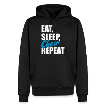 Chor - Männer Premium Bio Hoodie - Schwarz - Vorne - Nico (187cm)