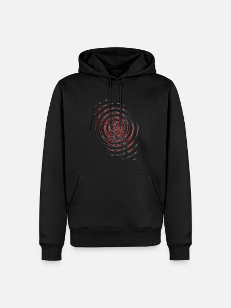 Black red waves - Men’s Premium Organic Hoodie - black