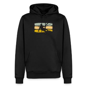 Kitesurf Kitesurf - Sweat à capuche Premium bio Homme - noir - Devant - Nico (187cm)