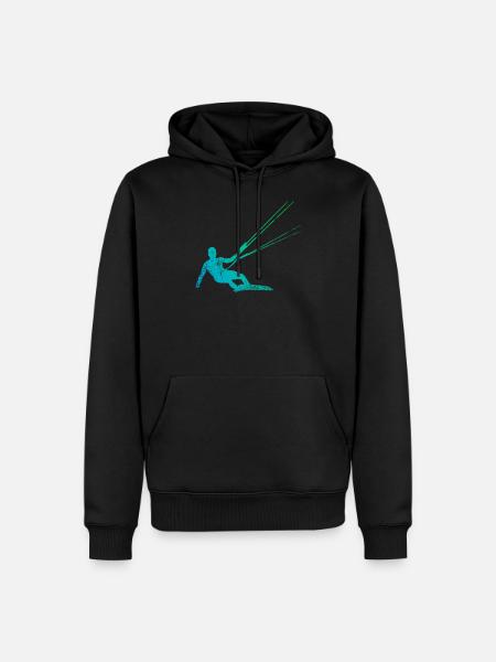 Kitesurfing kiteboarder - Men’s Premium Organic Hoodie - black