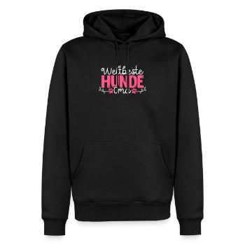 Weltbeste HUNDE Oma - Männer Premium Bio Hoodie - Schwarz - Vorne - Nico (187cm)