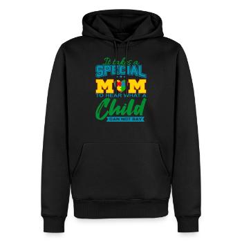 AUTISM MOM Cadeau de sensibilisation à l'autisme - Sweat à capuche Premium bio Homme - noir - Devant - Nico (187cm)