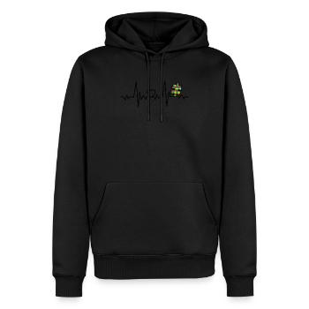 AUTISM HEARTBEAT Cadeau de sensibilisation à l'autisme - Sweat à capuche Premium bio Homme - noir - Devant - Nico (187cm)