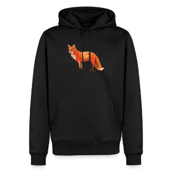 Geometrisches Fox-T-Stück grafisches Fox-Geschenk - Männer Premium Bio Hoodie - Schwarz - Vorne - Nico (187cm)