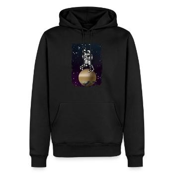 ASTRONAUT LOVE Space Saint Valentin - Sweat à capuche Premium bio Homme - noir - Devant - Nico (187cm)