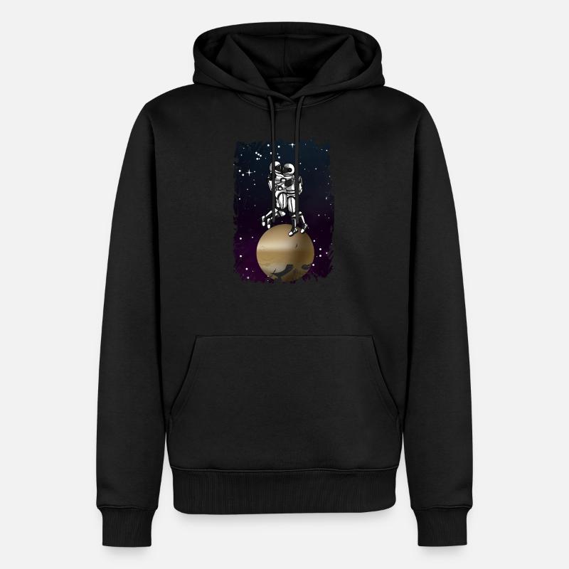 ASTRONAUT LOVE Space Saint Valentin - Sweat à capuche Premium bio Homme - noir